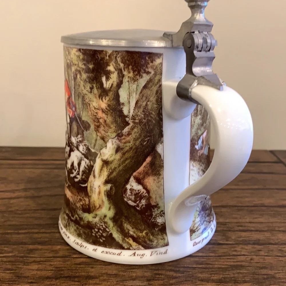 Vintage Lidded English Beer Stein from AK Kaiser